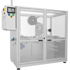 Automatic Rewinder with Label Applicator