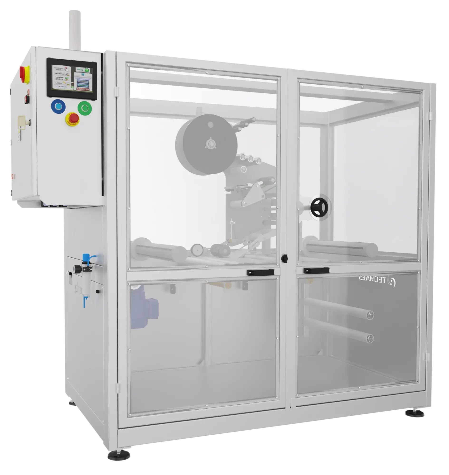 Automatic Rewinder with Label Applicator